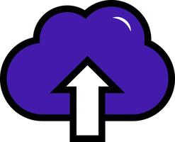 Upload cloud icon. Download data file symbol illustration design vector