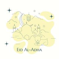 ilustración de eid al-adha saludo vector