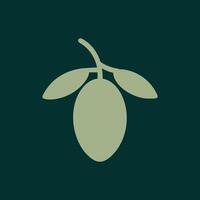 olive grain icon logo vector