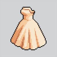 Pixel art illustration Dress. Pixelated Dress. Dress Fashion pixelated for the pixel art game and icon for website and game. old school retro. vector