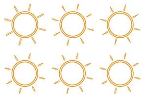 Sun icon symbol sun phase illustration. vector