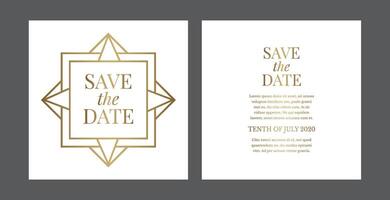 Elegant Save The Date Invitation vector