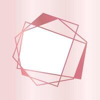 Pink Polygonal Triangle Background Border Frame Design vector