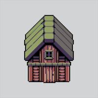 Pixel art illustration House. Pixelated Home. House Home Building pixelated for the pixel art game and icon for website and game. old school retro. vector