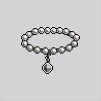 píxel Arte ilustración pulsera. pixelado joyas. pulsera joyería Moda pixelado para el píxel Arte juego y icono para sitio web y juego. antiguo colegio retro vector