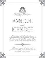 Art Deco Elegant Luxury Wedding Invitation vector