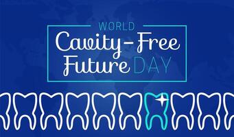 World Cavity-Free Future Day Creative Background Illustration vector