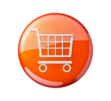 shopping cart button icon isolated png