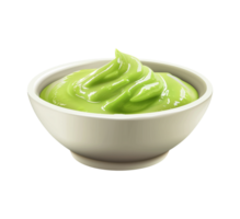 Asian sauce bowl of wasabi isolated png