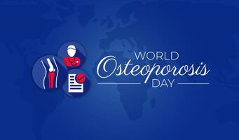 World Osteoporosis Day Red and Blue Background Illustration vector