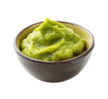 Asian sauce bowl of wasabi isolated png