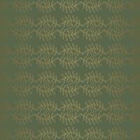 Olive Seamless Pattern Design in Green and Gold Color vector