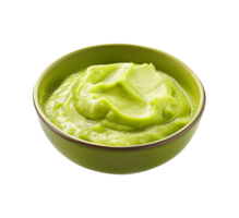 Asian sauce bowl of wasabi isolated png