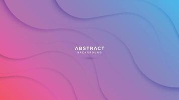 Blue pink gradient background dynamic wavy light shadow vector