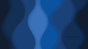 Blue color papercut background vector