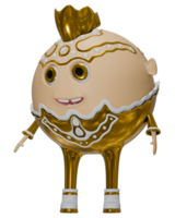 3D personage cartoon male king gold png