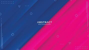 Abstract blue and pink papercut shape background vector