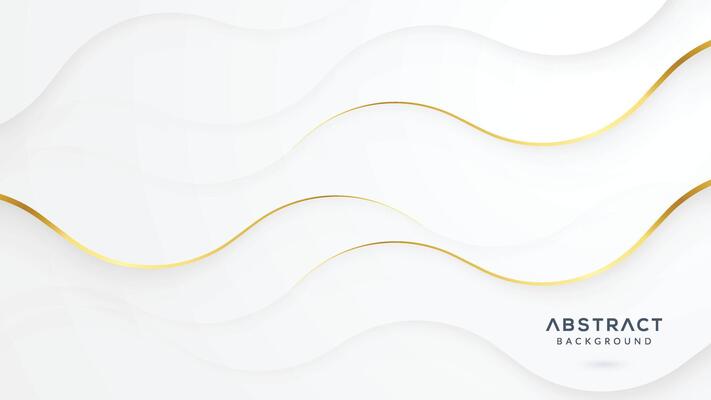 White and Grey Wave Abstract Background, Elegant Graphic Design with Soft Curves, Line Patterns, and Text Space