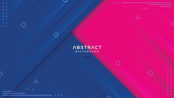 Abstract blue and pink papercut shape background vector