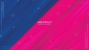 Abstract blue and pink papercut shape background vector