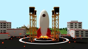 3d raket framgångsrik lansera av en raket in i Plats video