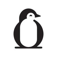 Minimalist penguin logo on a white background vector