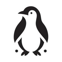 Minimalist penguin logo on a white background vector