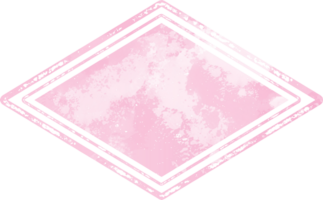 Pink Watercolor Badges Frame Illustration png