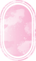 rosa acquerello badge telaio illustrazione png