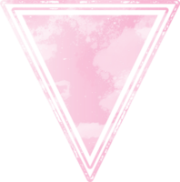 rosa acquerello badge telaio illustrazione png