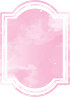 rosa acquerello badge telaio illustrazione png