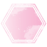 roze waterverf badges kader illustratie png