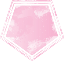 roze waterverf badges kader illustratie png