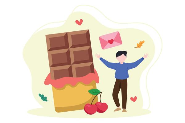 World Chocolate Day Flat Illustration Design