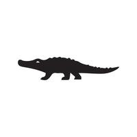 Minimalist crocodile logo on a white background vector