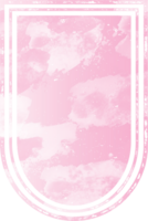 rosa acquerello badge telaio illustrazione png