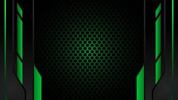 Futuristic black and green esport background vector