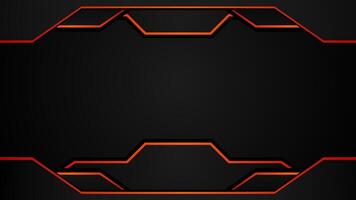 black and orange futuristic abstract background vector