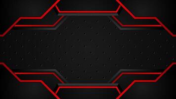black and red abstract futuristic gaming background vector