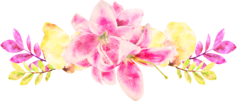 ilustração de flores em aquarela png