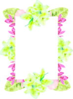 Watercolor Flower Frame Illustration png