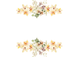 acquerello fiore telaio illustrazione png