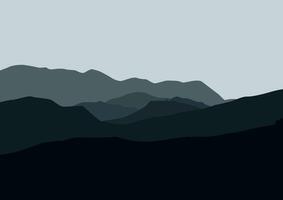 Landscape nature panorama. Illustration in flat style. vector