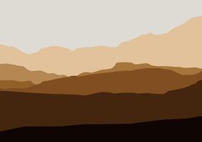 Landscape nature panorama. Illustration in flat style. vector