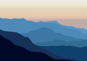 Landscape nature panorama. Illustration in flat style. vector