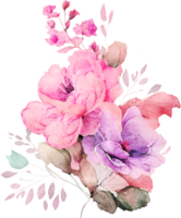 ilustração de flores em aquarela png