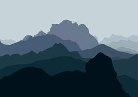 Landscape nature panorama. Illustration in flat style. vector