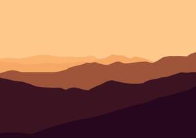 Landscape nature panorama. Illustration in flat style. vector