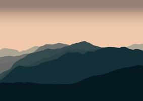 Landscape nature panorama. Illustration in flat style. vector