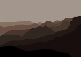 Landscape nature panorama. Illustration in flat style. vector